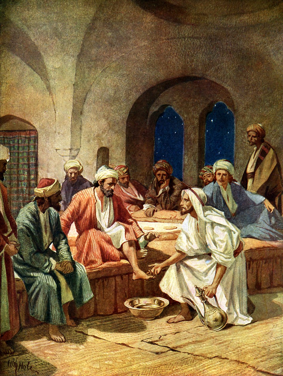 Jézus megmossa Péter lábát – Biblia alkotó: William Brassey Hole