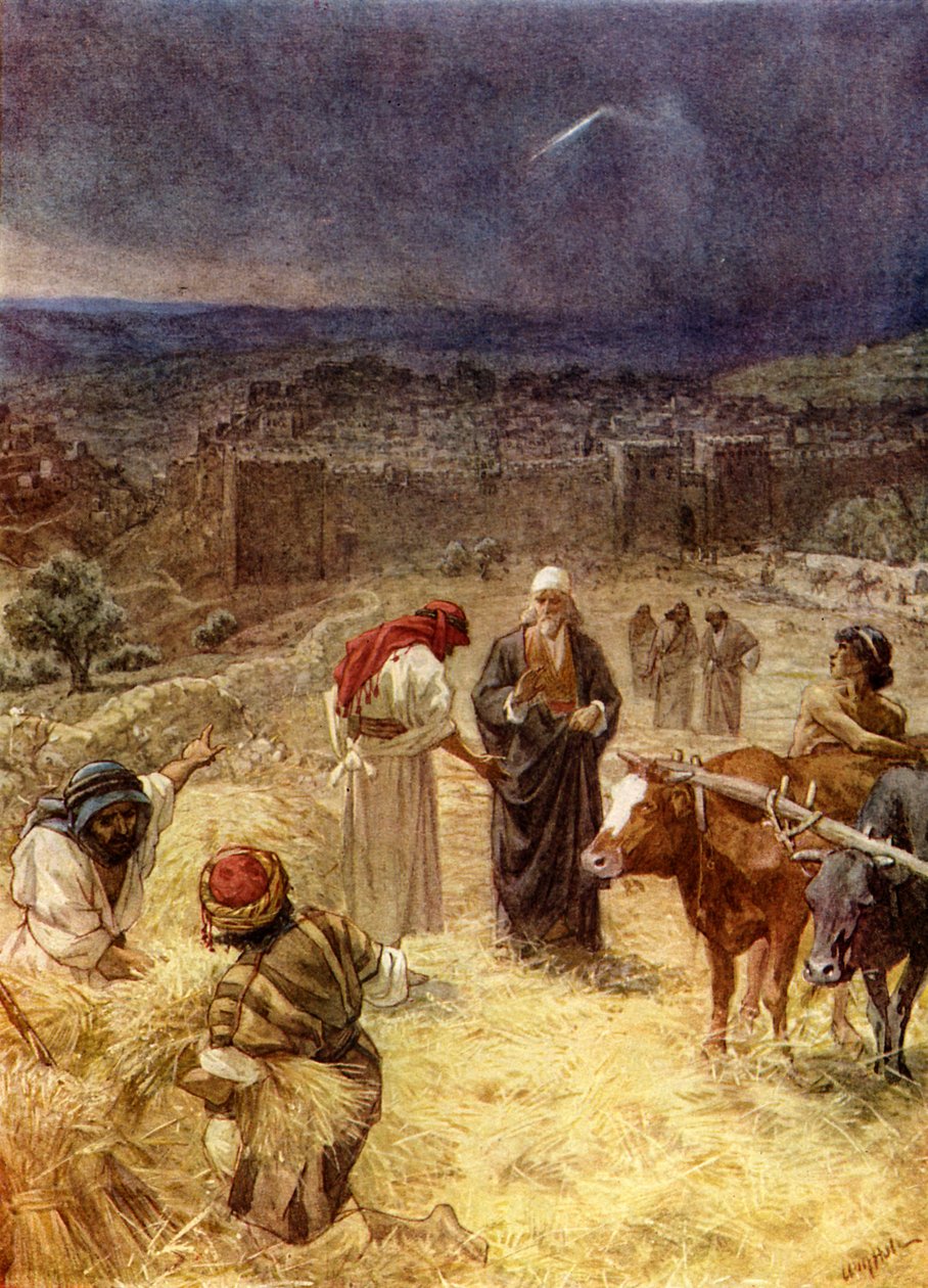 Dávid király megveszi a cséplőgépet - Biblia alkotó: William Brassey Hole