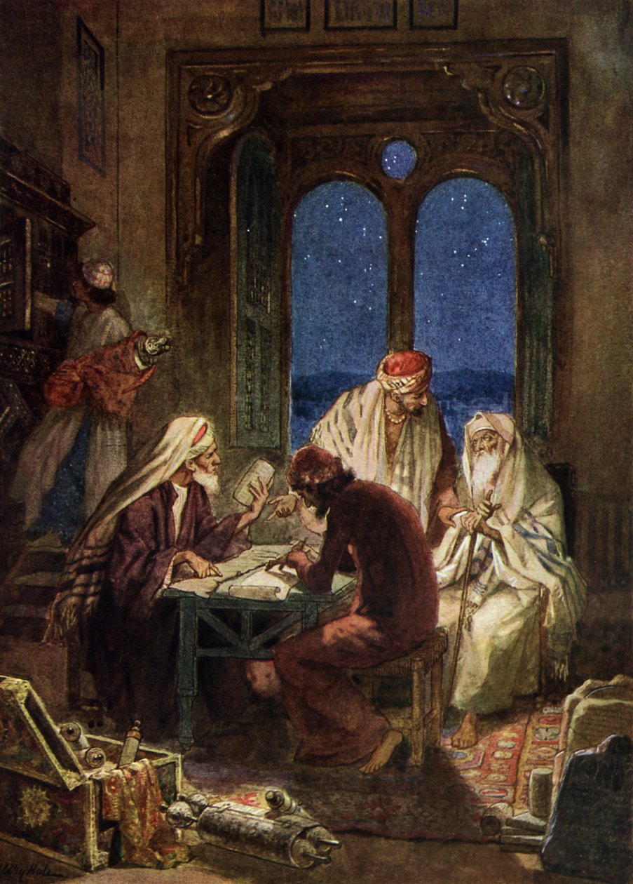 Tanult zsidók bibliatekercseket írnak - Biblia alkotó: William Brassey Hole