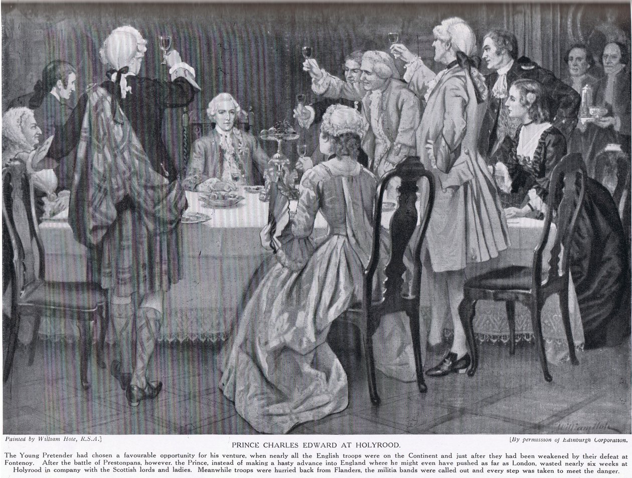 Charles Edward herceg Holyroodban, illusztráció a „Hutchinson
