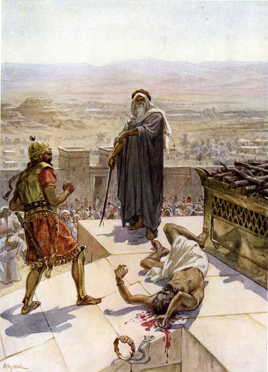 Sámuel megöli Agagot Gilgálban - Biblia alkotó: William Brassey Hole