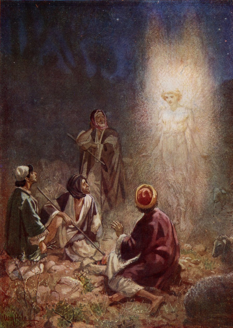 Az Úr angyala megjelenik a pásztoroknak - Biblia alkotó: William Brassey Hole