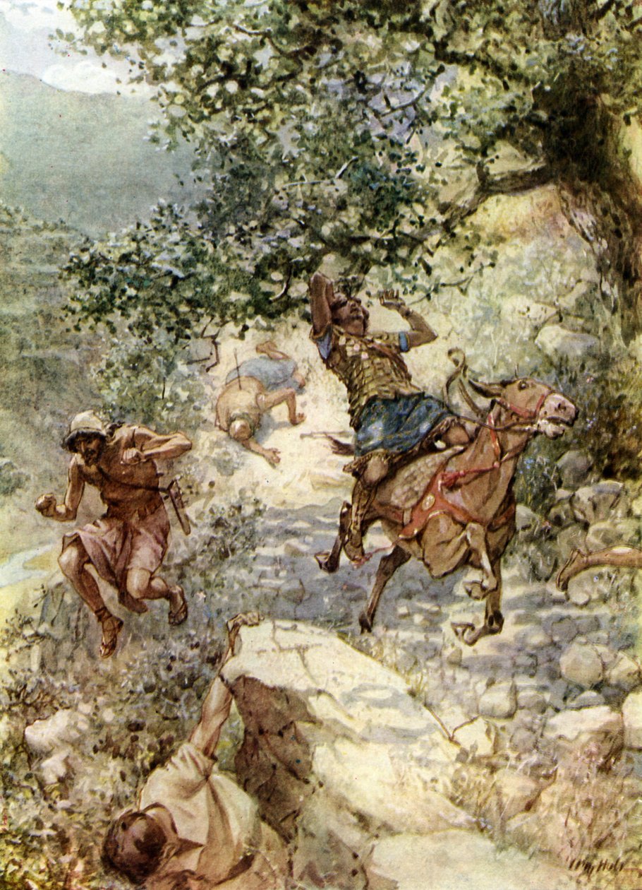 Absalom halála - Biblia alkotó: William Brassey Hole