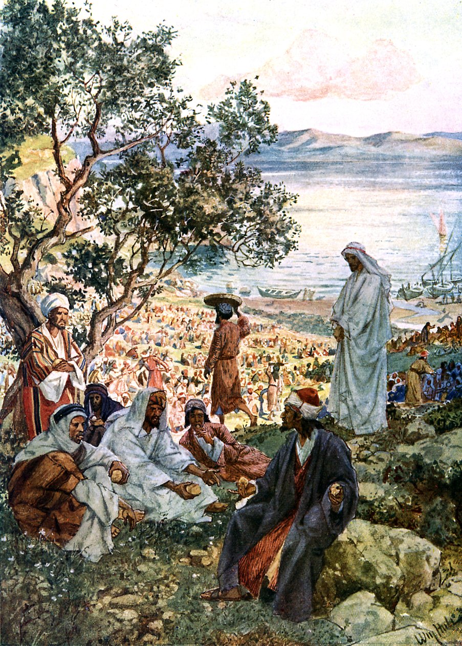 Az ötezer ember megetetése - Biblia alkotó: William Brassey Hole