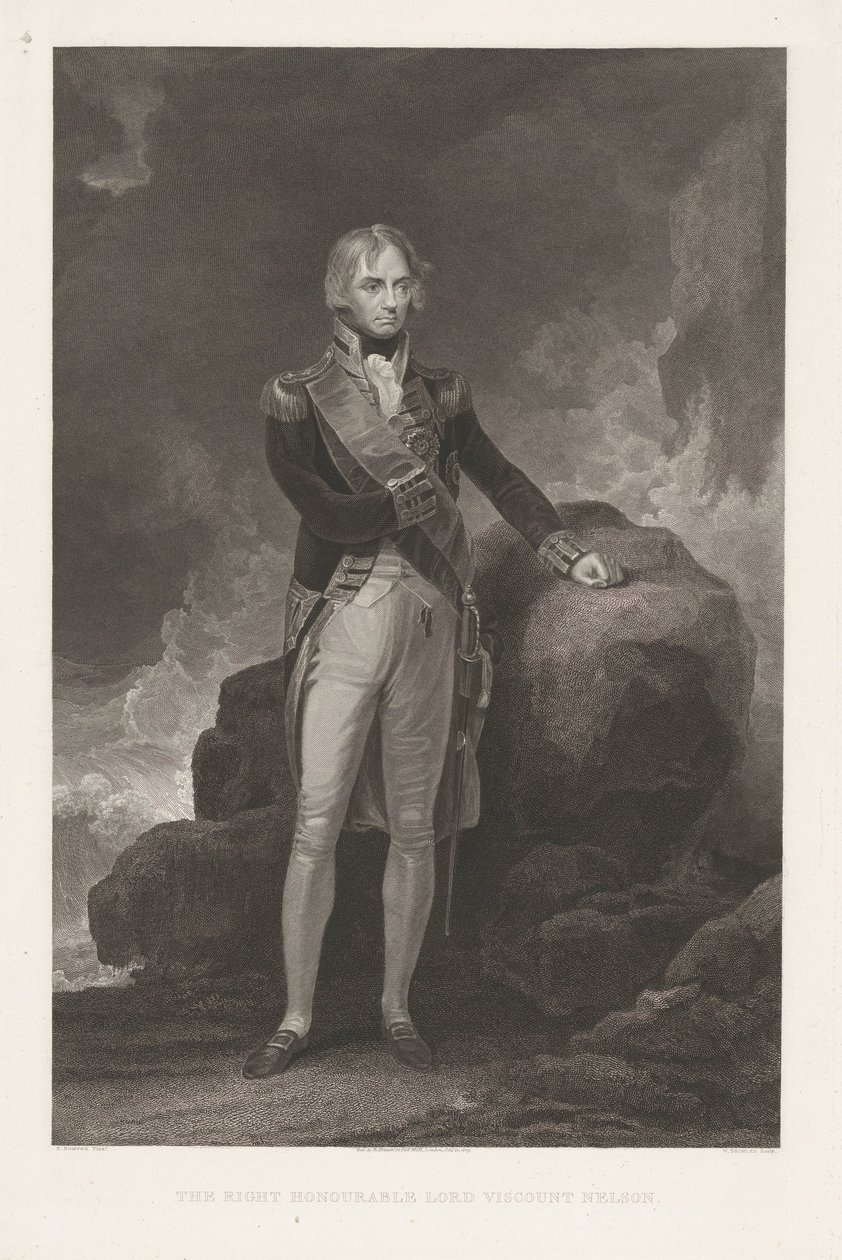 Horatio Nelson portréja The Right Honorable Lord Nelson vikomt (cím a tárgyon) alkotó: William Bromley (I)