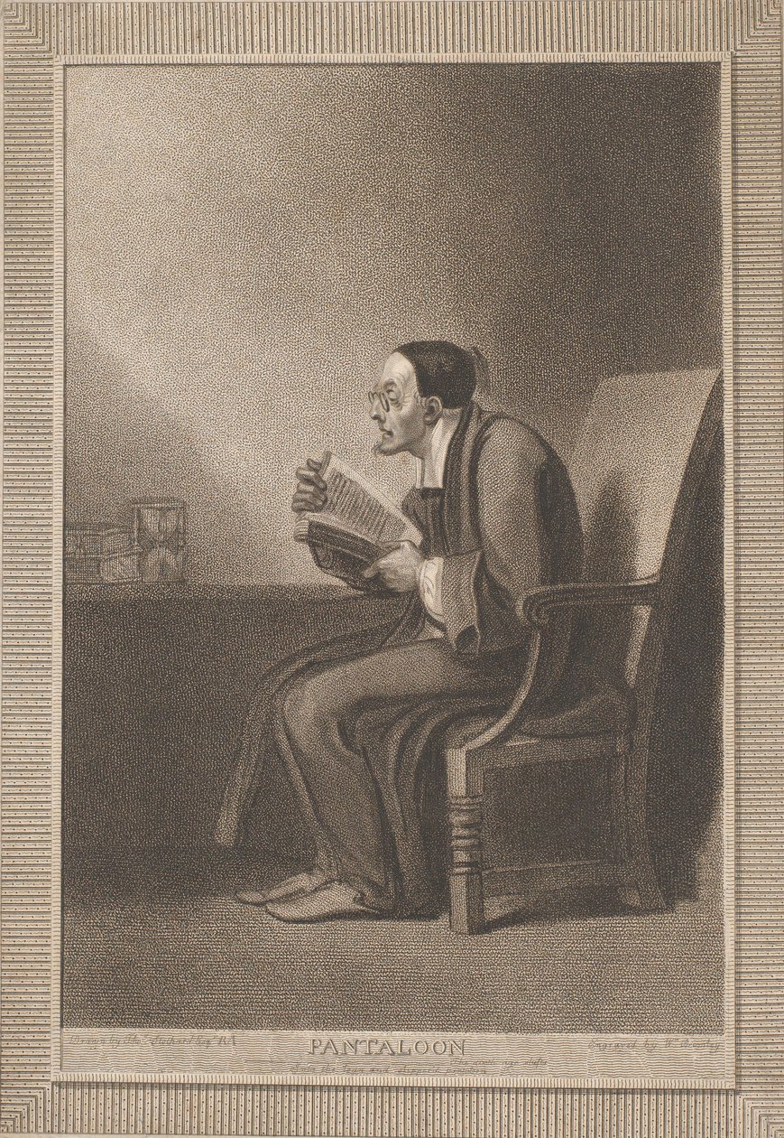 Pantaloon: The Sixth Age Shifts to the sony and Slippered Pantaloon Shakespeare, As Y..., 1799. alkotó: William Bromley