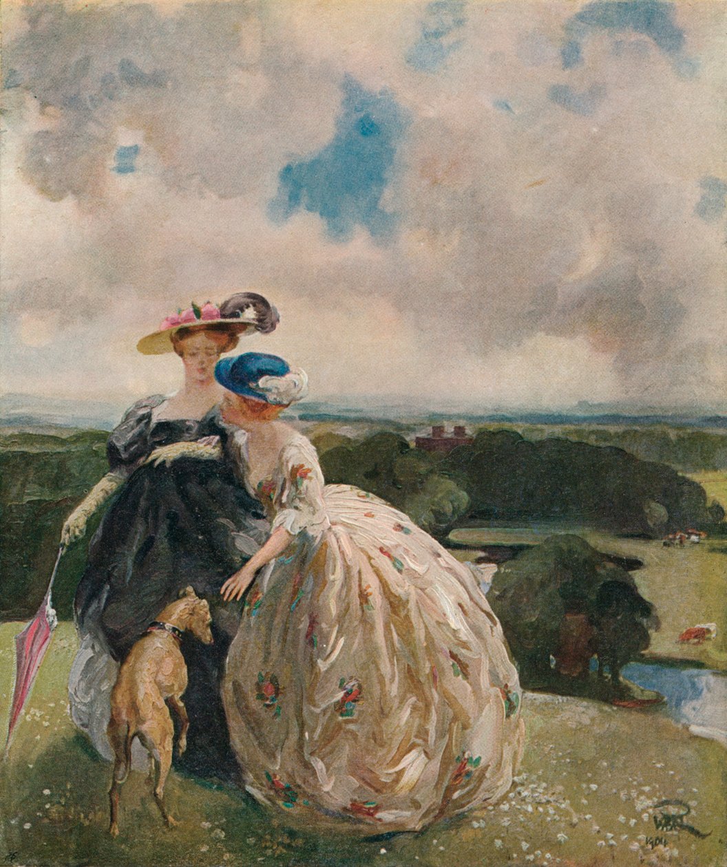 A parkban, Dalswinton, 1904, 1906 alkotó: William Bruce Ellis Ranken