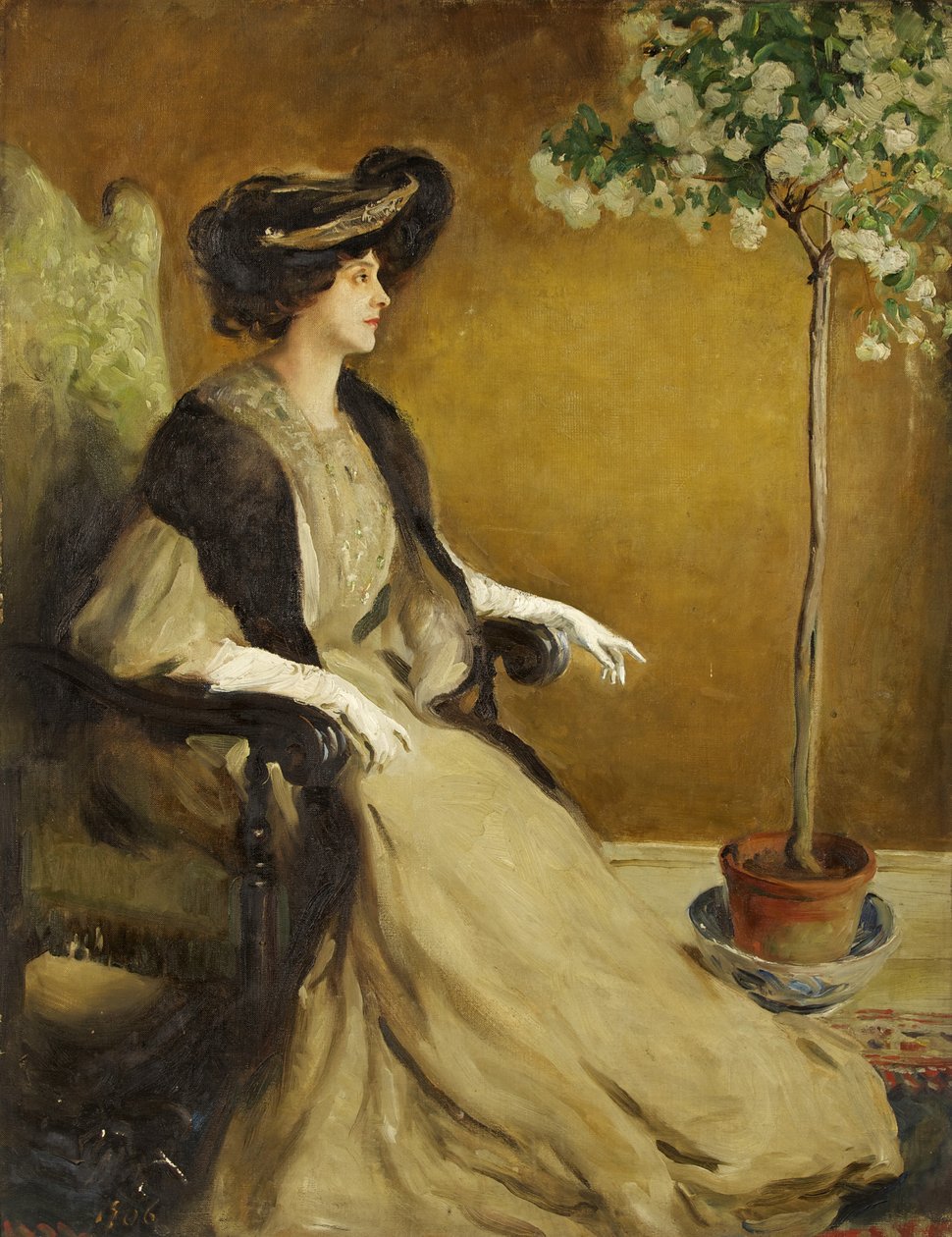 Patrick Campbell asszony portréja (olaj, vászon) alkotó: William Bruce Ellis Ranken