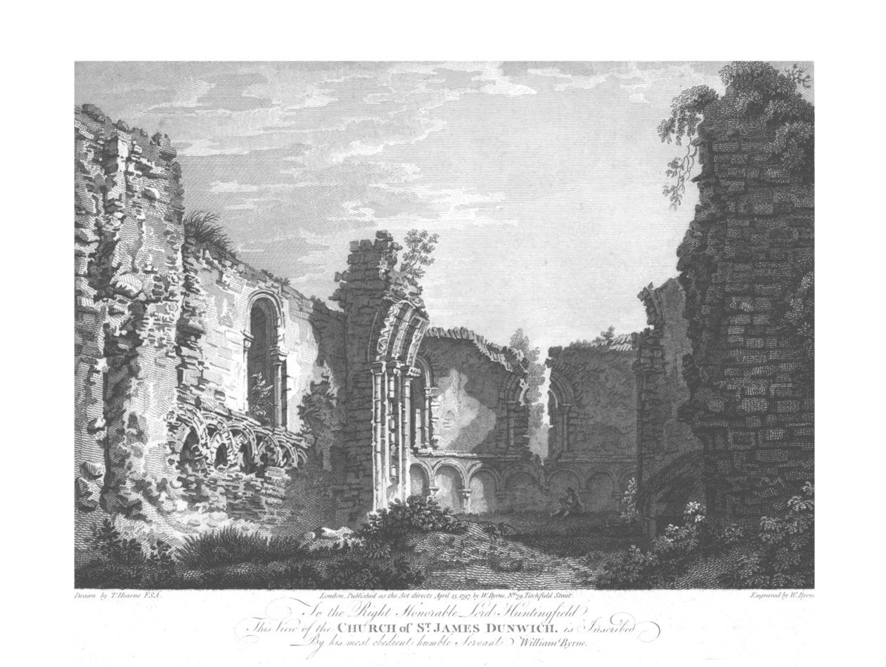 Szent Jakab-templom, Dunwich, 18. század vége. alkotó: William Byrne