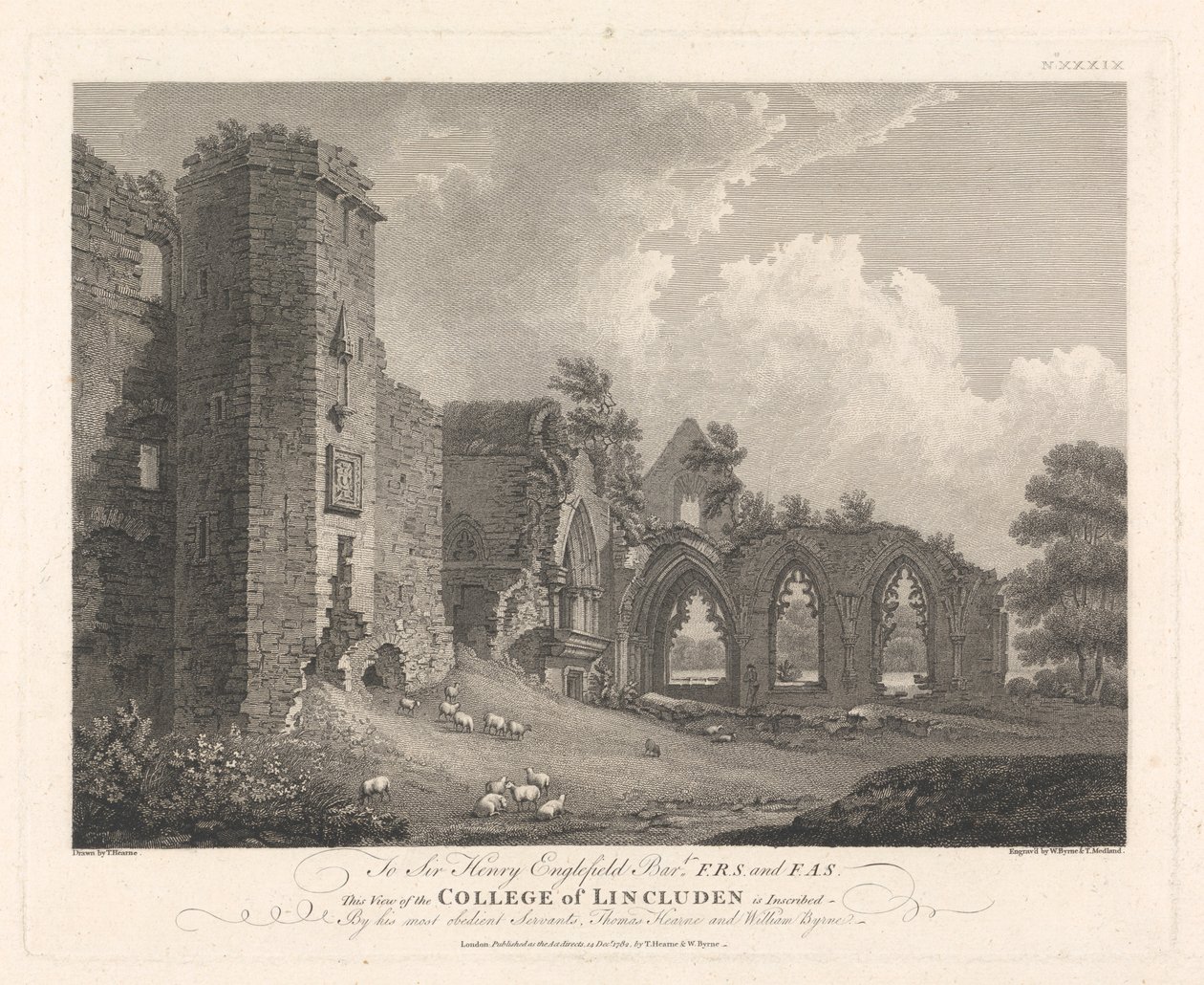 A Lincluden College romjai alkotó: William Byrne