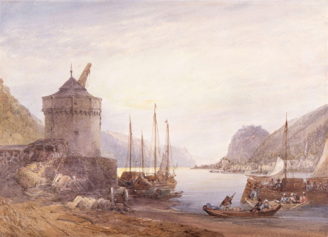 Andernach a Rajnánál alkotó: William Callow