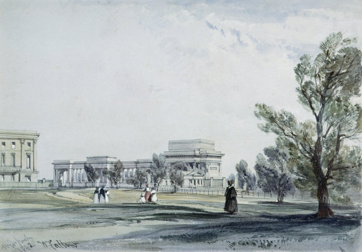 A Hyde Park bejárata a Hyde Park Cornernél alkotó: William Callow