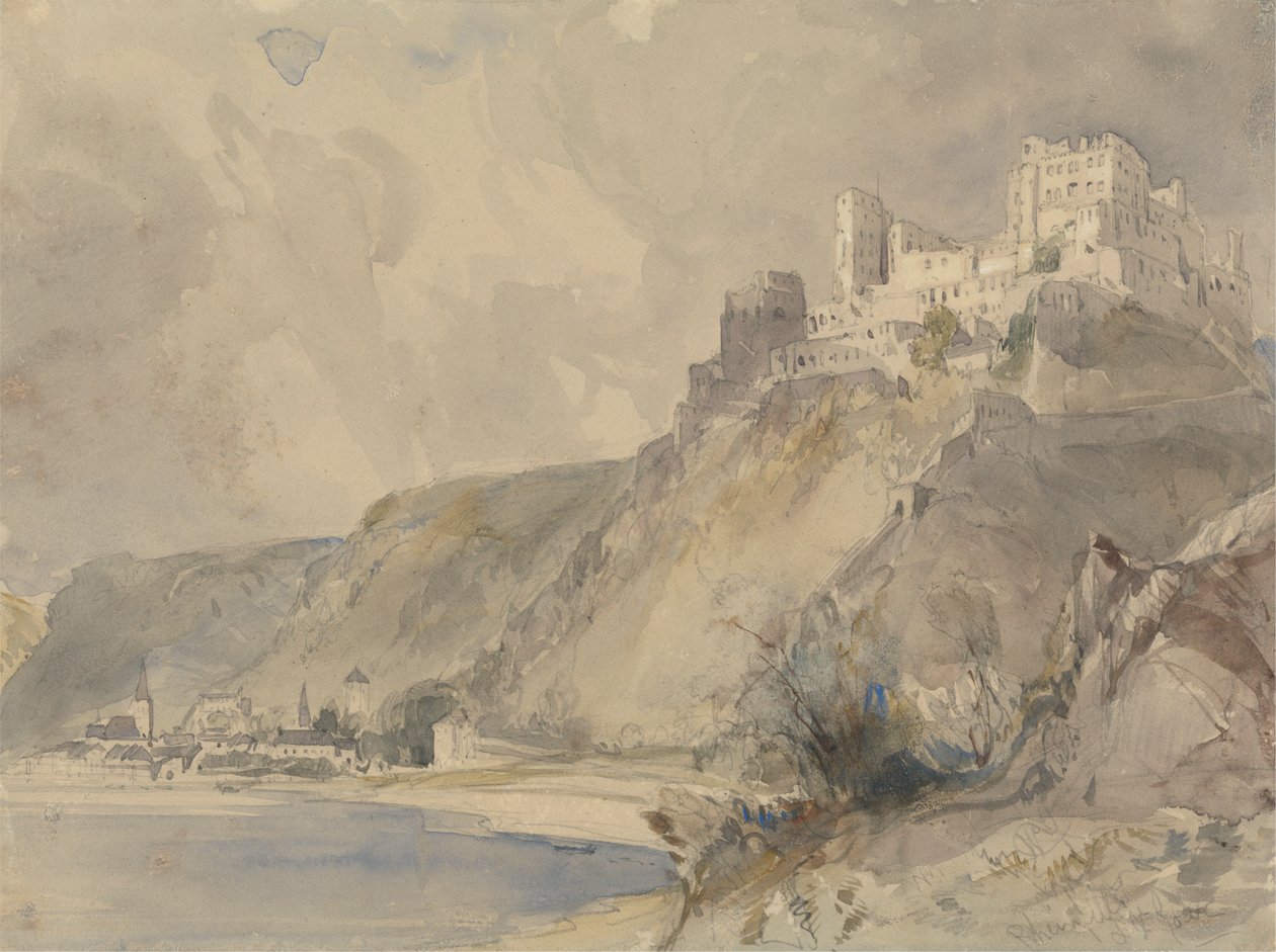 Rheinfels és St. Goar alkotó: William Callow