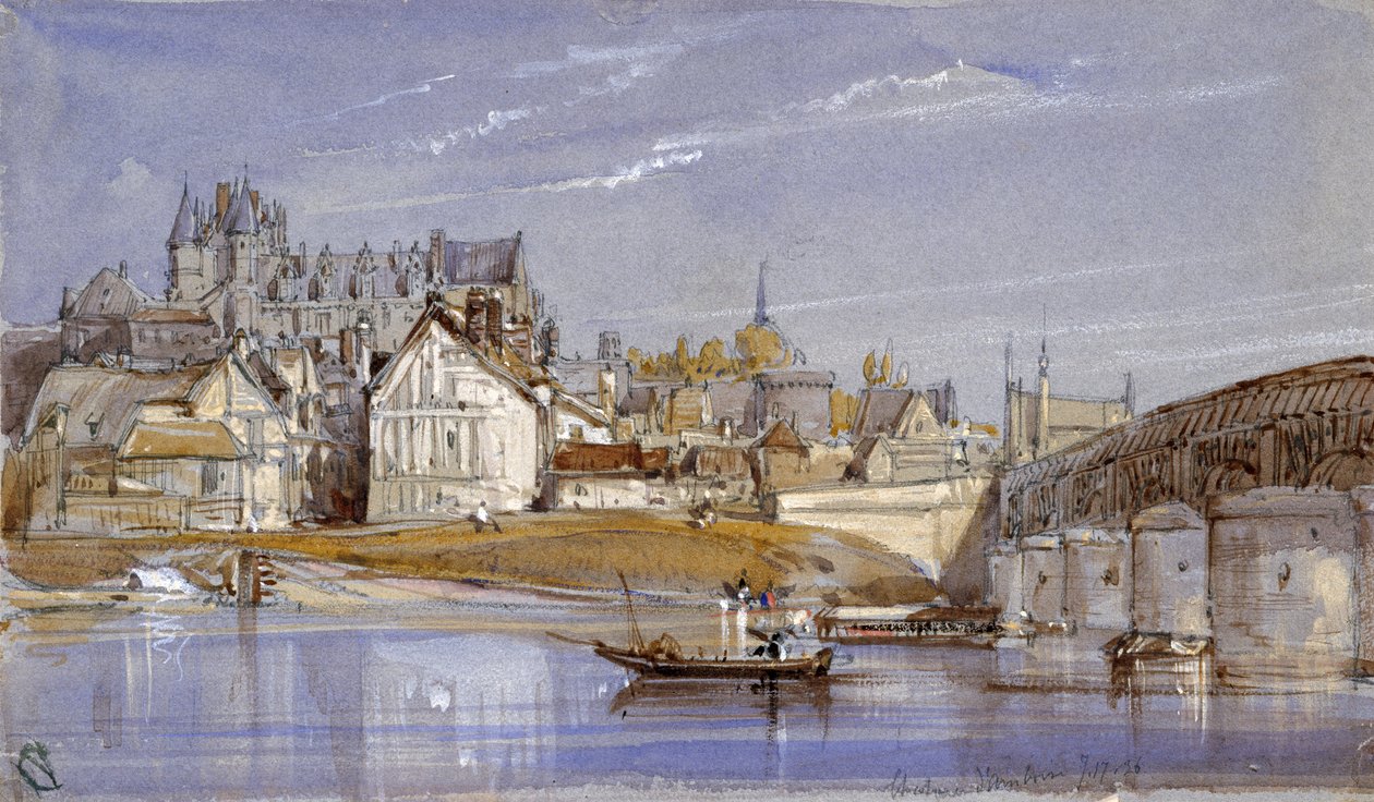 A kastély Amboise-ban, a Loire-parton alkotó: William Callow