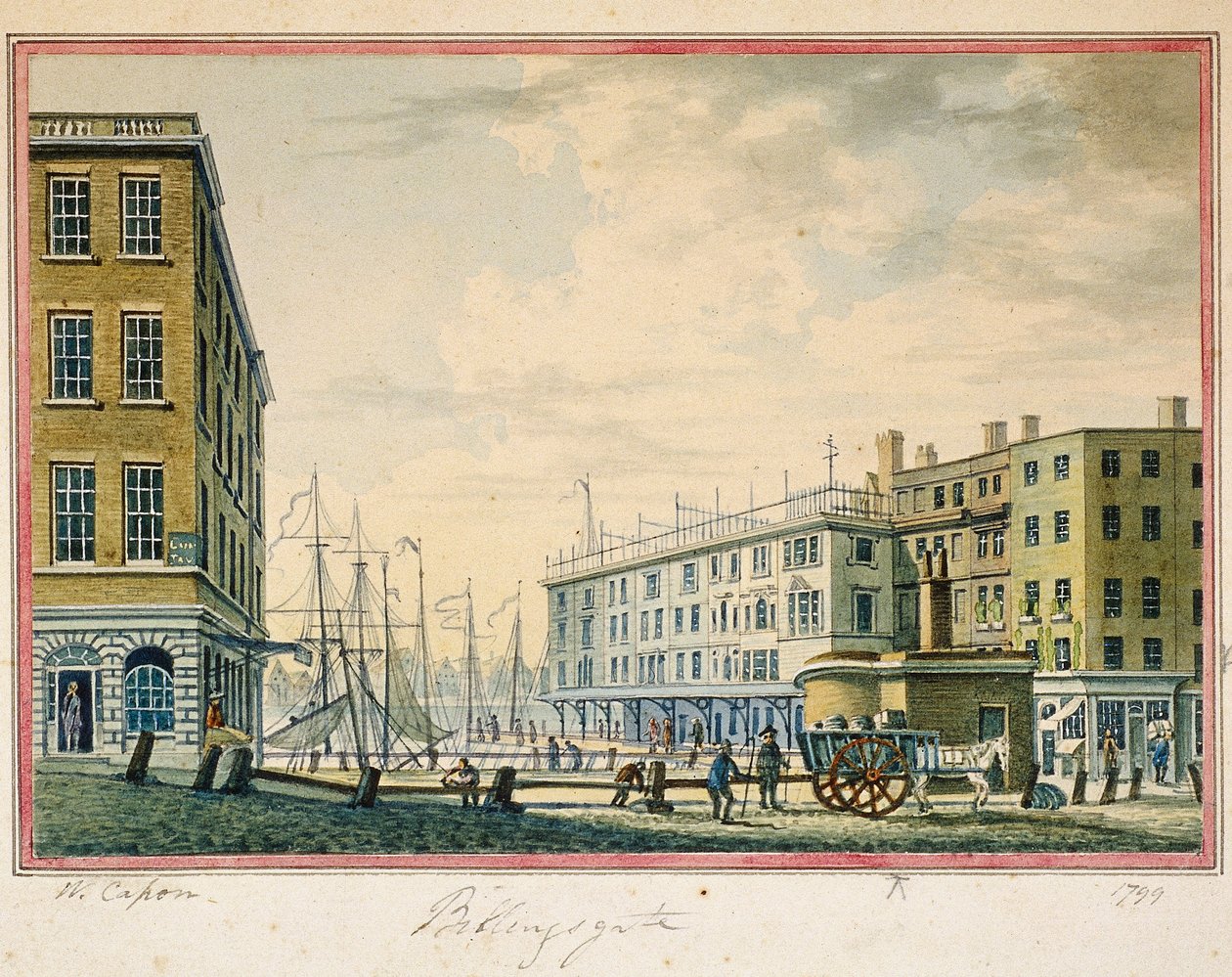 Billingsgate Market, London, 1799 alkotó: William Capon