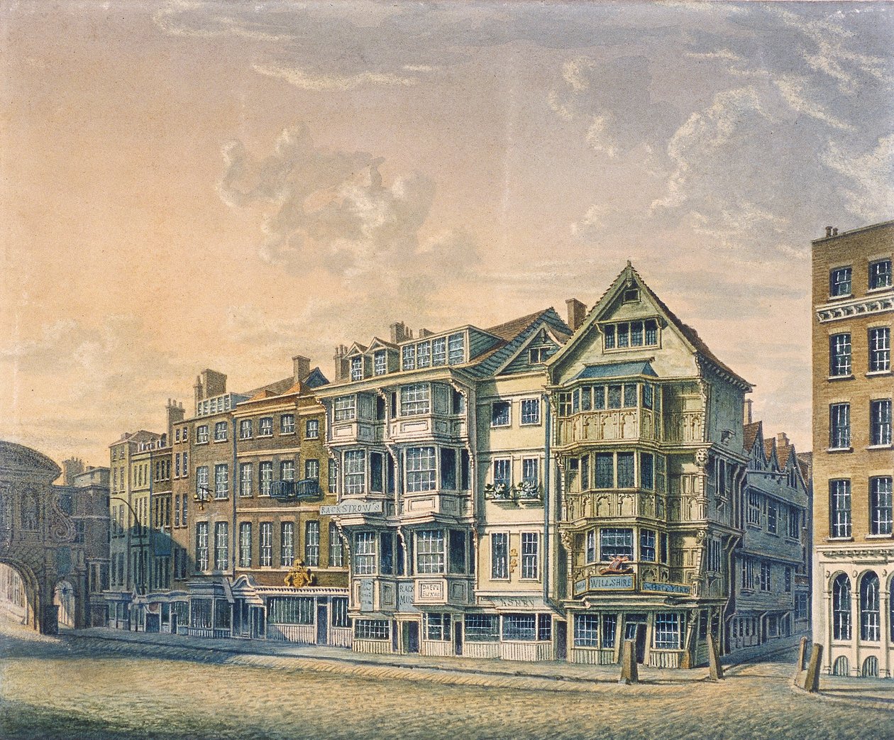 Fleet Street, London, 1798 alkotó: William Capon