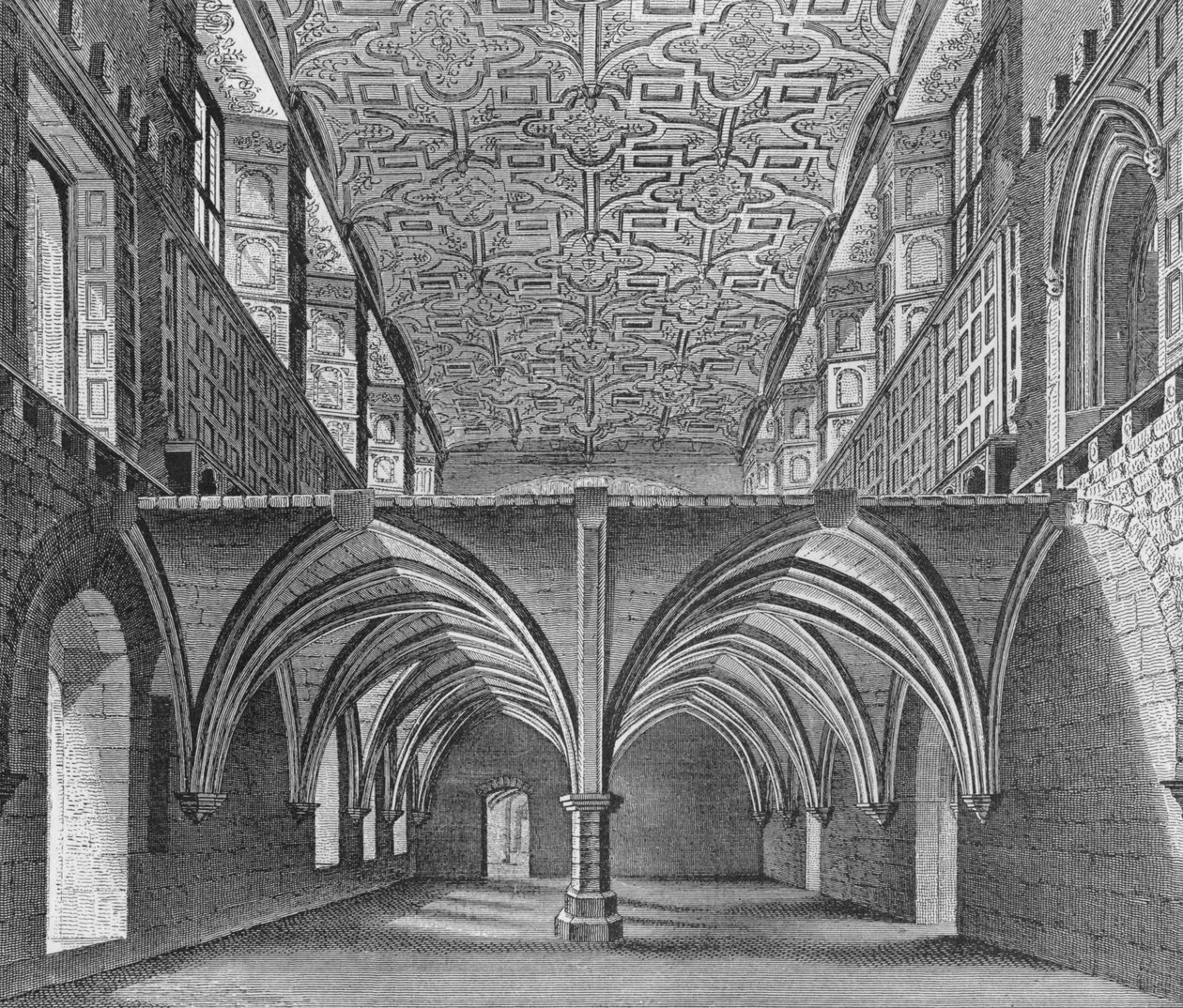 A Szent Helén kolostor kriptája, Bishopsgate, London City, 1819 1906 alkotó: William Capon