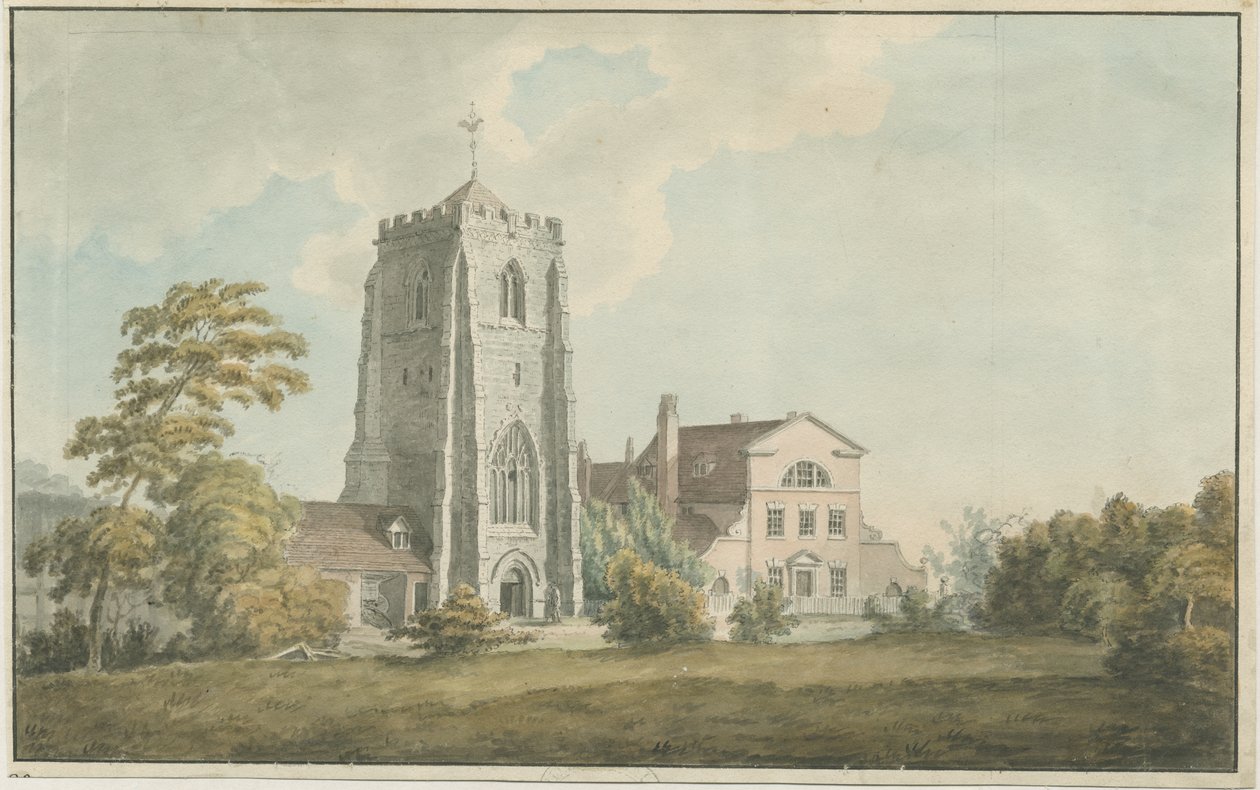 Ranton Abbey [Priory]: akvarellfestészet, és [18. század vége] alkotó: William Carter