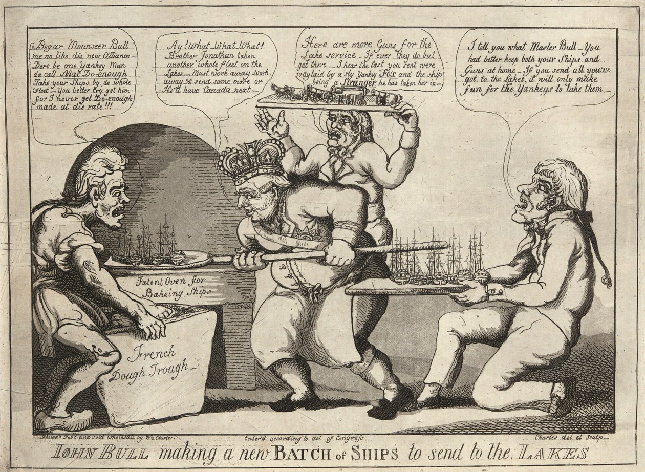 John Bull új köteg hajót készít, amelyet a tavakhoz küld alkotó: William Charles