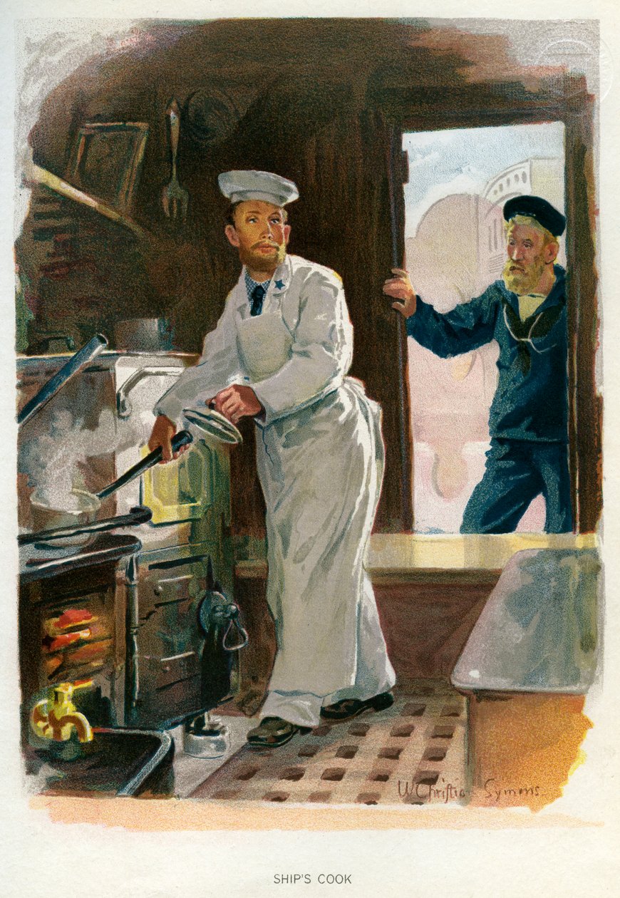 Hajók szakács, c1890-c1893 alkotó: William Christian Symons