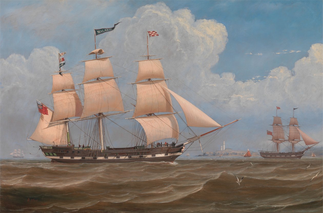 Az angol „Malabar” kereskedelmi hajó alkotó: William Clark