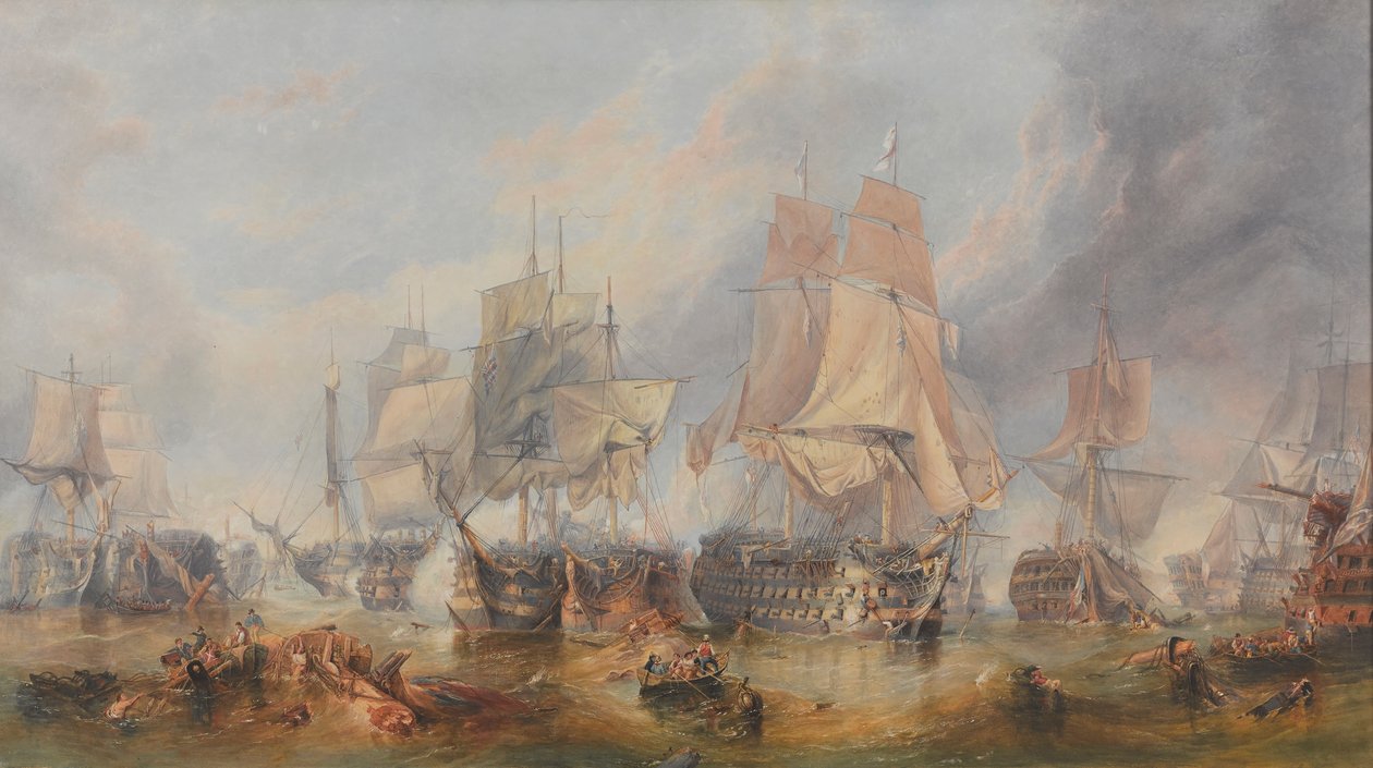 A trafalgari csata, 1805. október 21. (olaj, vászon) alkotó: William Clarkson (manner of) Stanfield