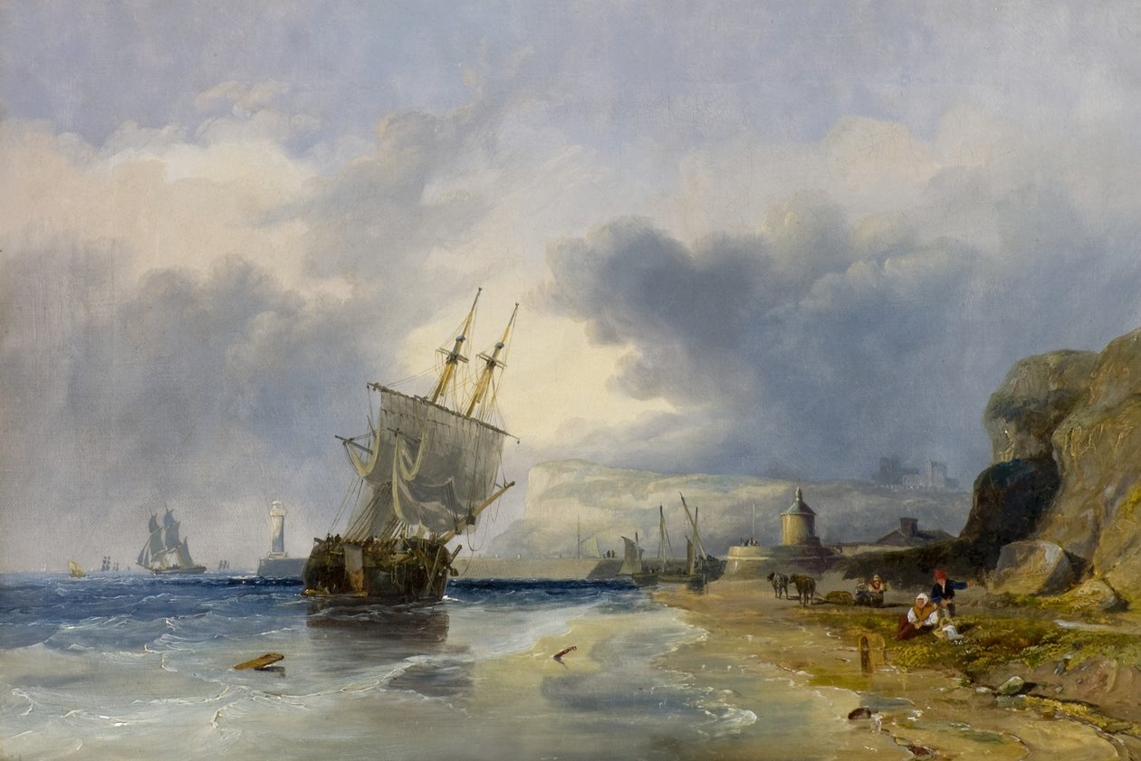 Whitby északról alkotó: Clarkson Frederick Stanfield