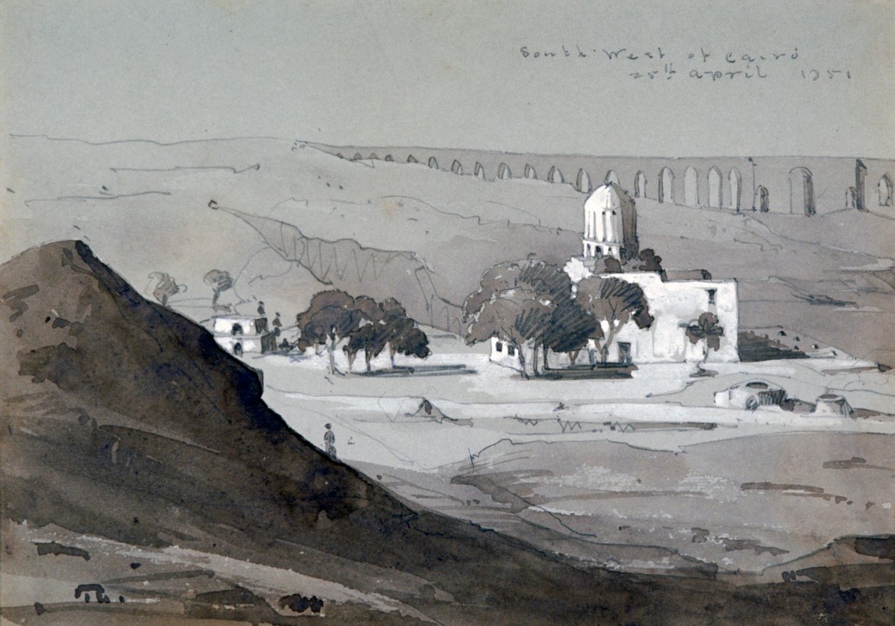 "Nézze meg Kairó délnyugati részét", 1851. alkotó: William Clerihew