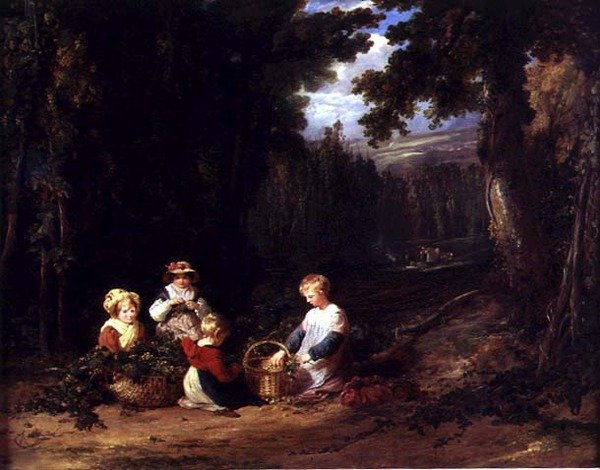 Kisgyermekek komlószedés, 1835 körül (olaj, vászon) alkotó: William Collins