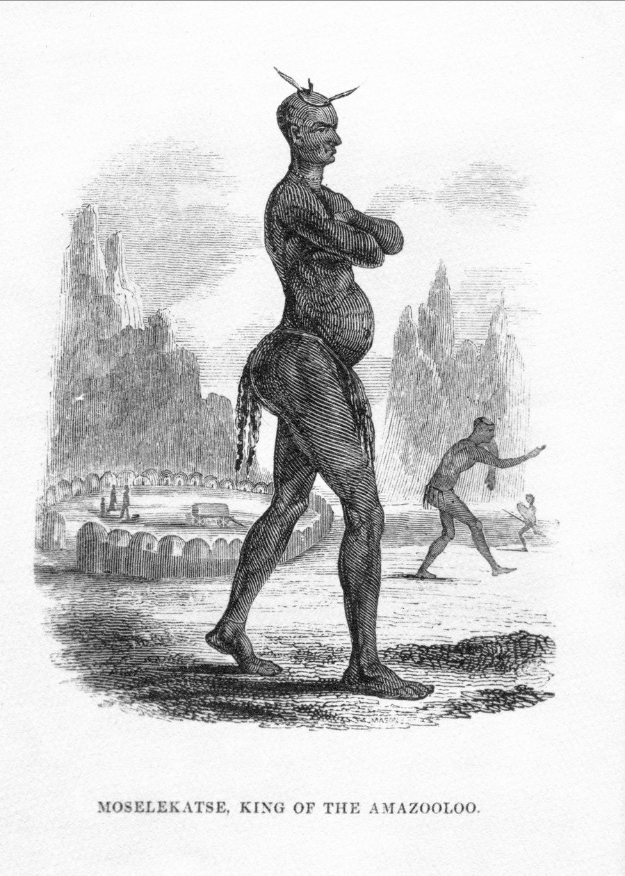 Moselekatse az Amazooloo királya, 1852 alkotó: William Cornwallis Harris
