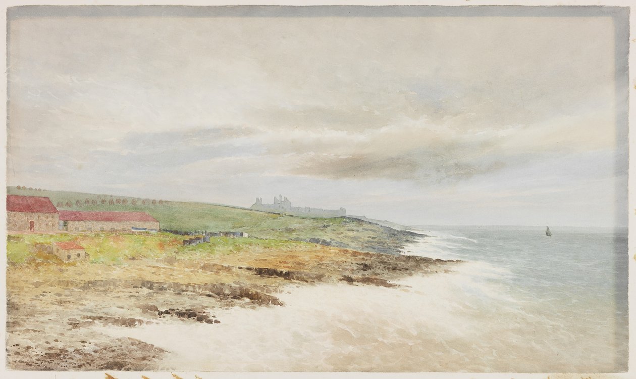 Viharos nap, Craster (akvarell papíron) alkotó: William Cosens Way