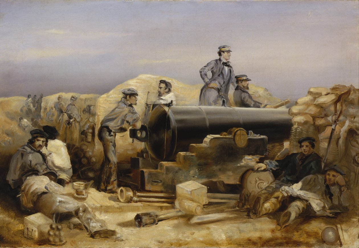 Krími háború (1853-1856): Gyémánt tüzérségi üteg Szevasztopol ostrománál, december 15. alkotó: William 
