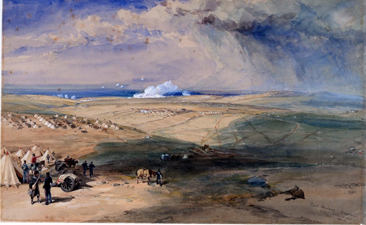 Lord Raglan negyede Sebastopol előtt, 1854. november alkotó: William Crimea Simpson