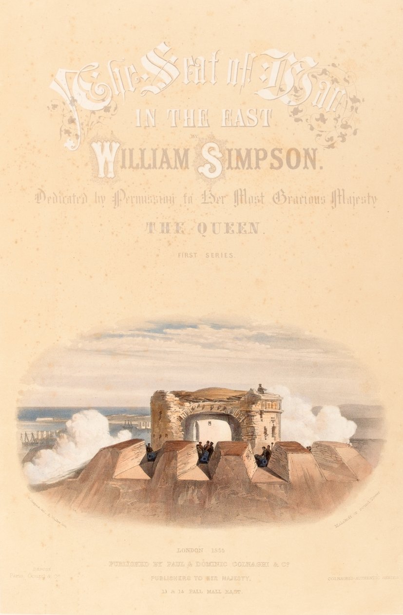 ?Malakoff vagy kerek torony?, 1855 körül alkotó: William Crimea Simpson