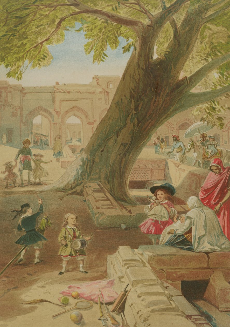 Peepal Tree a delhi palotában, 1863 alkotó: William Crimea Simpson