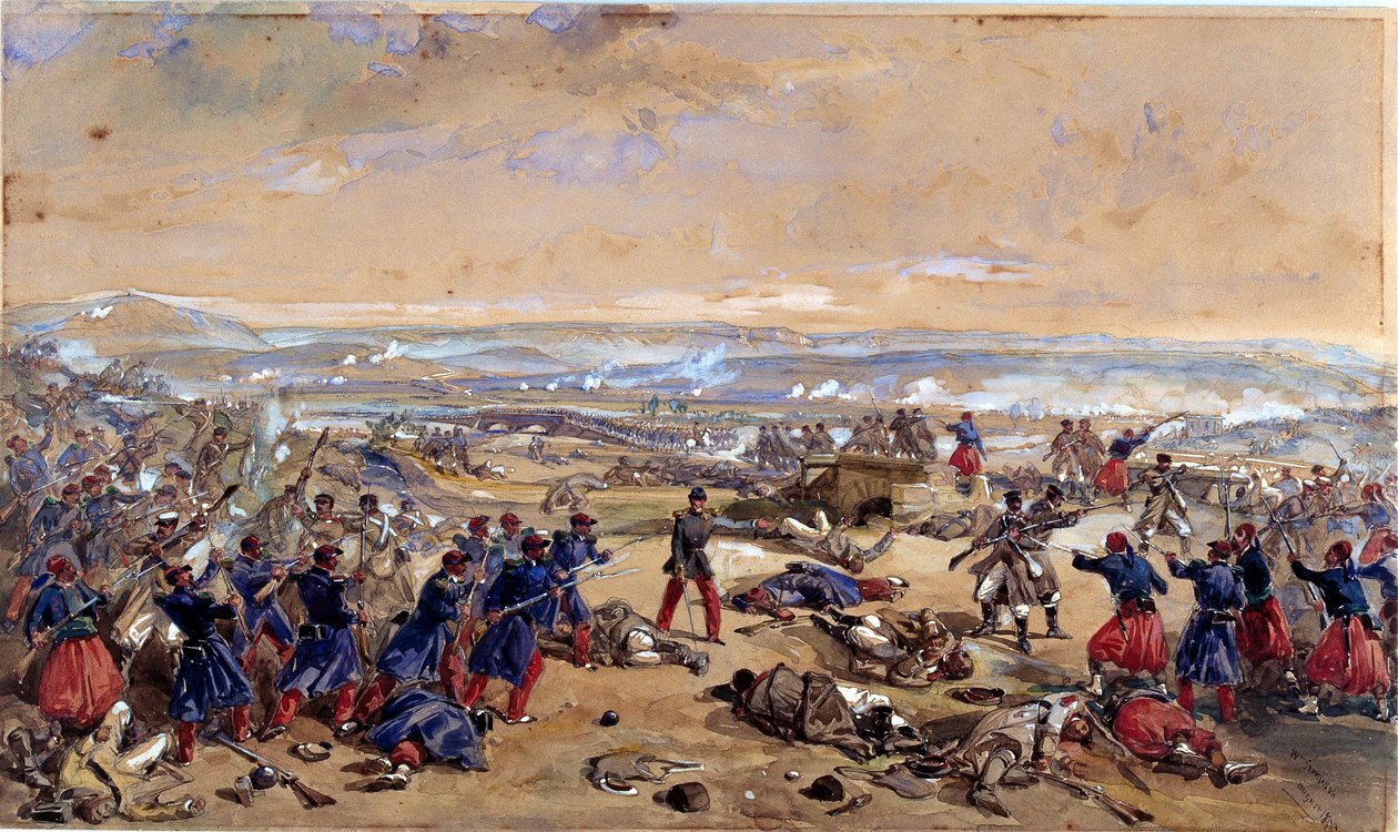 A tcherneyai csata, 1855. augusztus 16 alkotó: William Crimea Simpson