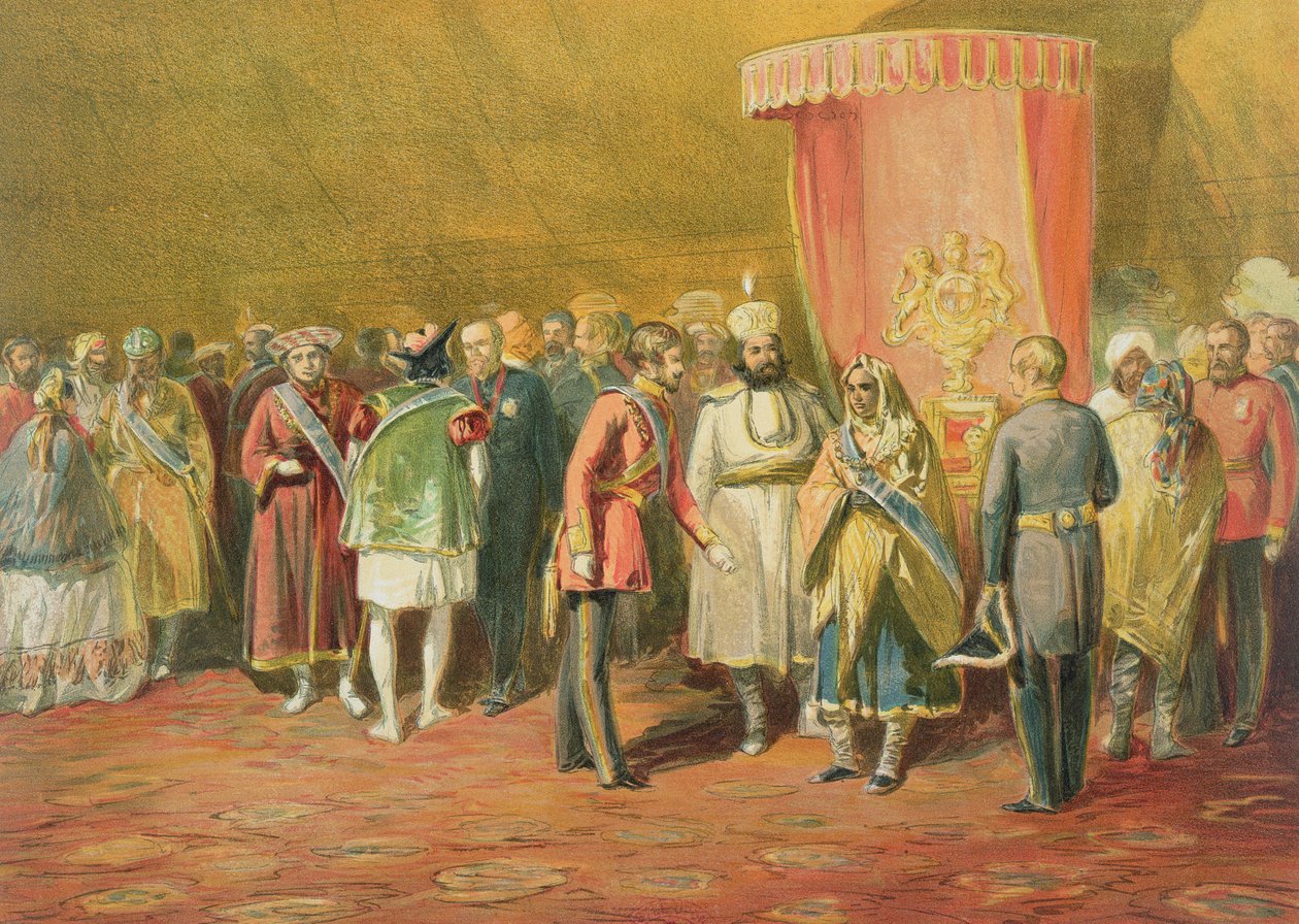 India csillagának első beruházása, 1863 (chromolitho) alkotó: William Crimea Simpson