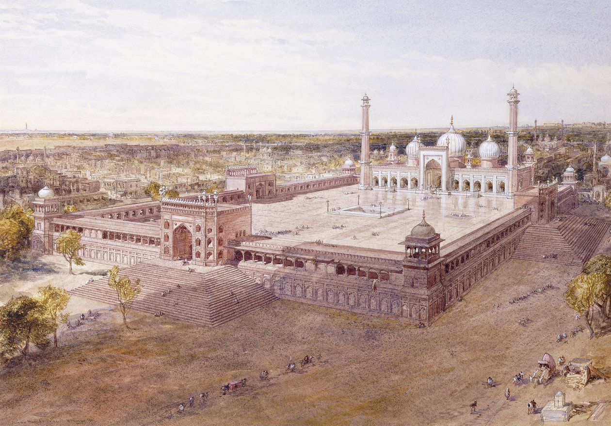 A Jami Masjid, Delhi, 1864 alkotó: William Crimea Simpson