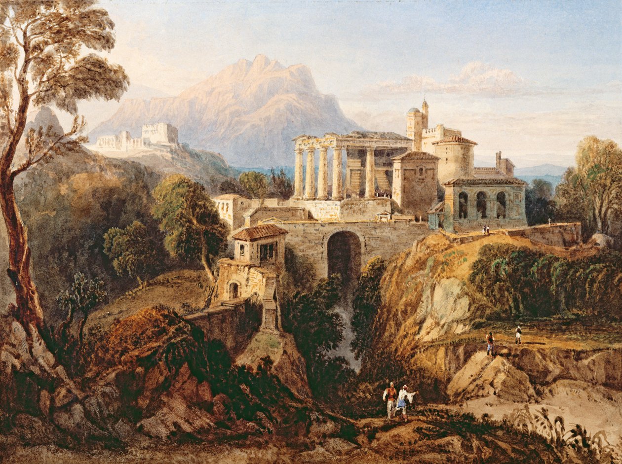 Egy görög templom (akvarell papíron) alkotó: William Crouch