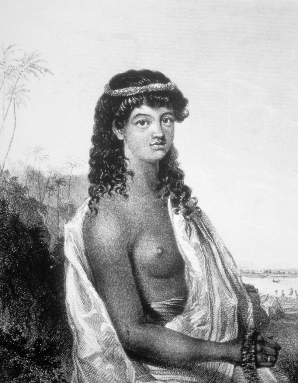 Fiatal lány a Sandwich Isles Hawaiiról, 1826 alkotó: William Dampier