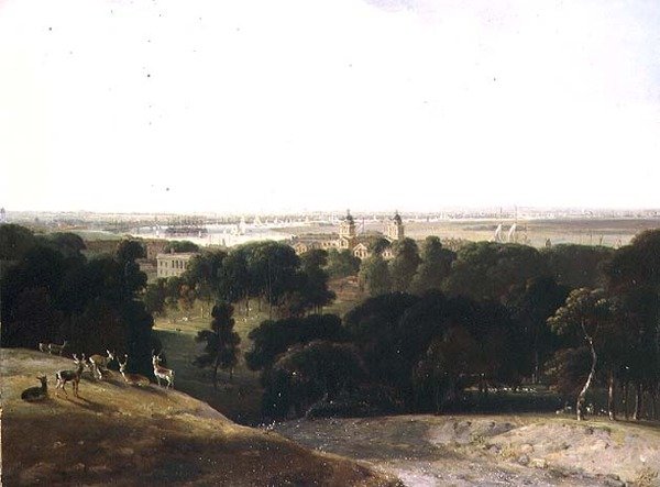 Kilátás Londonra a Greenwich Parkból alkotó: William Daniell
