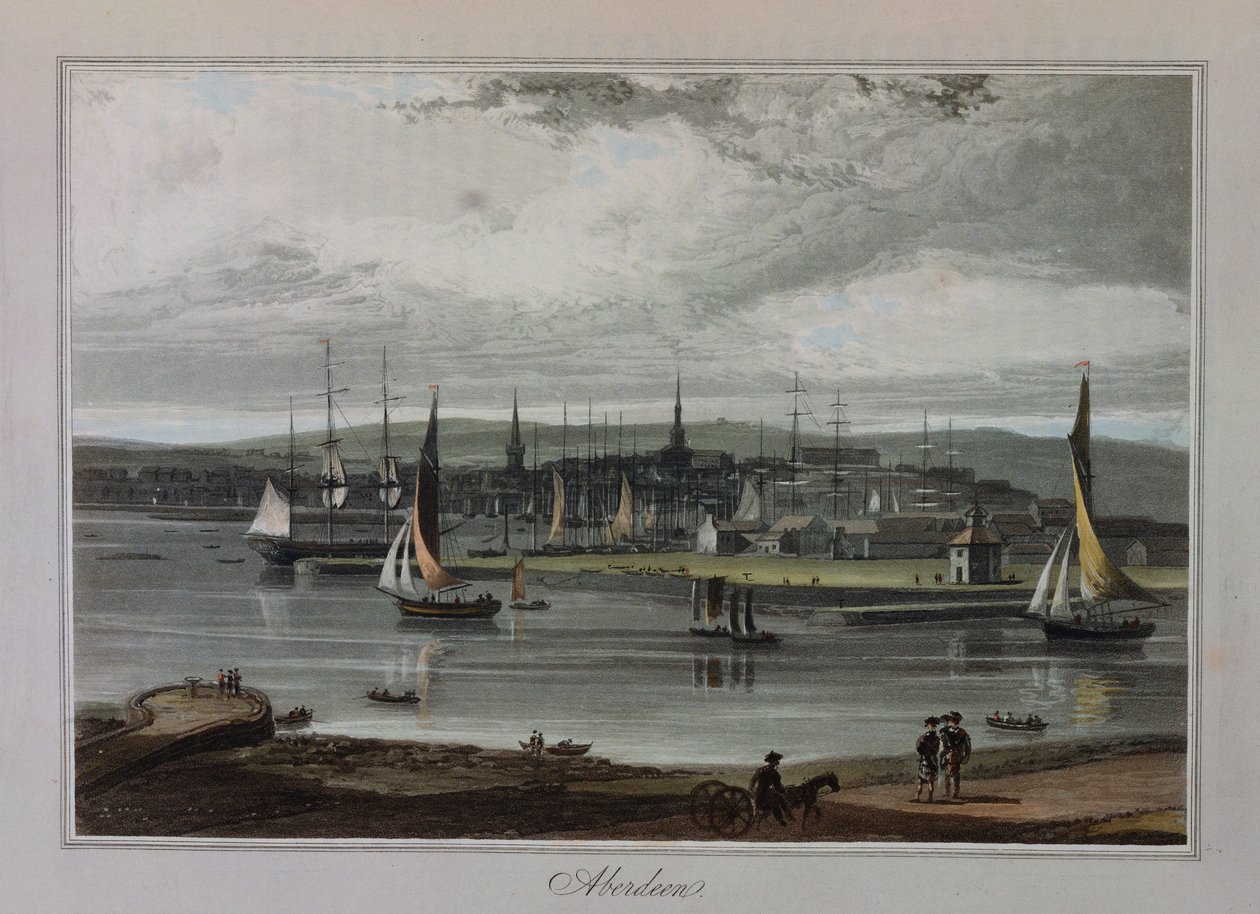 Aberdeen, Richard Ayton „Utazás Nagy-Britannia körül” című művéből alkotó: William Daniell