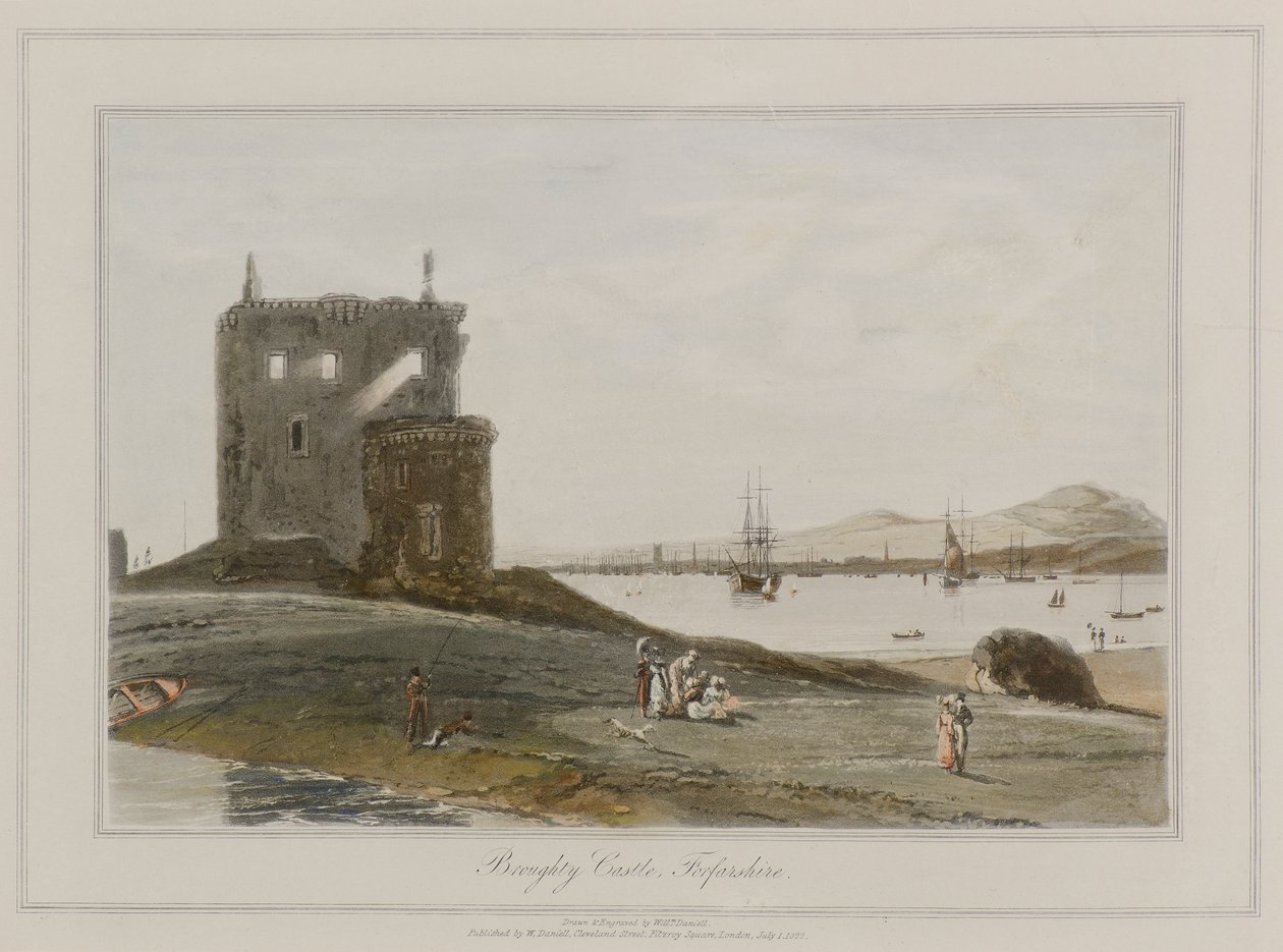 Broughty Castle, Forfarshire alkotó: William Daniell