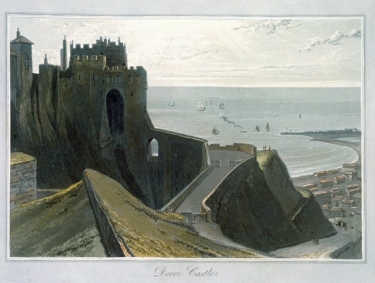 „Dover Castle”, Kent, 1823 alkotó: William Daniell