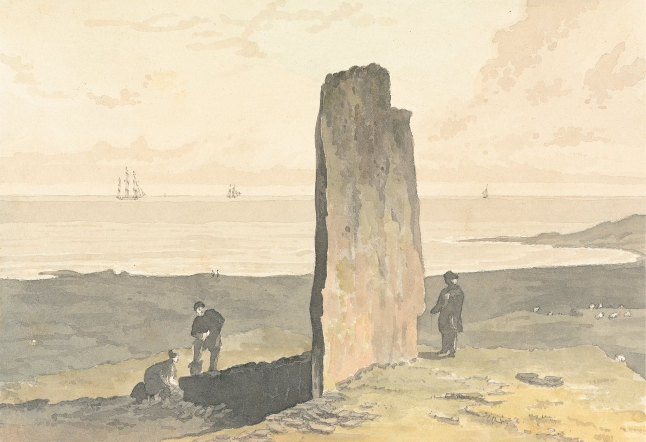 Druidical Stone Stratherben, Barvas közelében, Lewis szigetén alkotó: William Daniell
