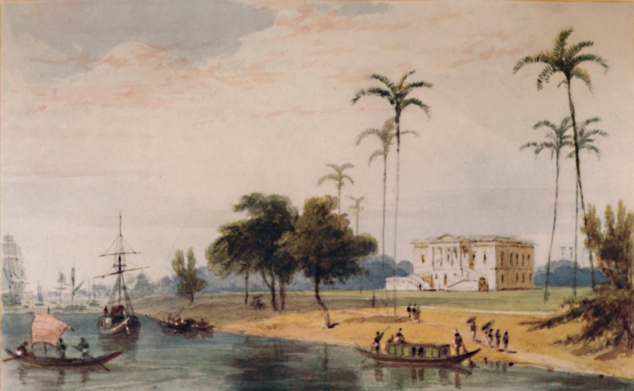 In the Garden House Reach, Calcutta, 1786-1791, 1935 alkotó: William Daniell