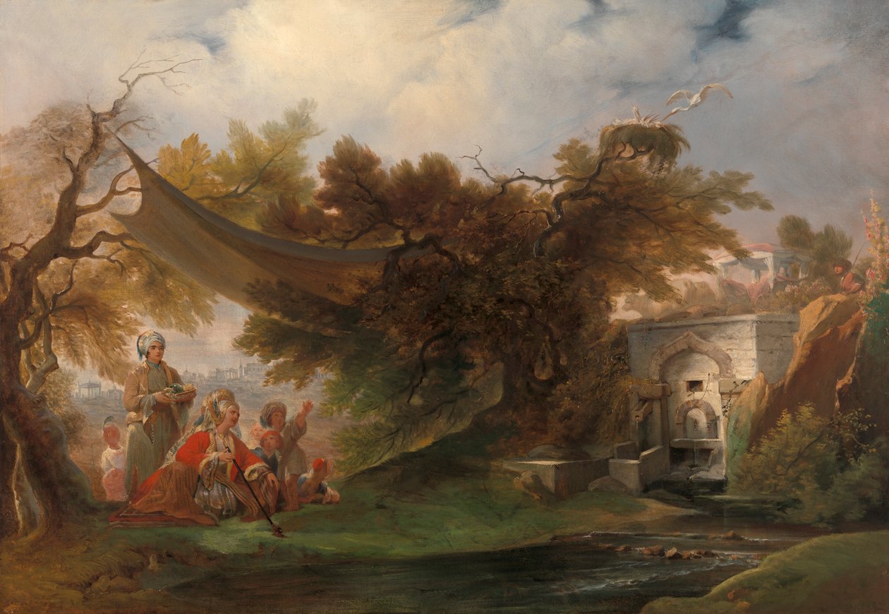 Indiai táj alakokkal a patak közelében [1985, Cormack, YCBA Concise Catalogue] alkotó: William Daniell