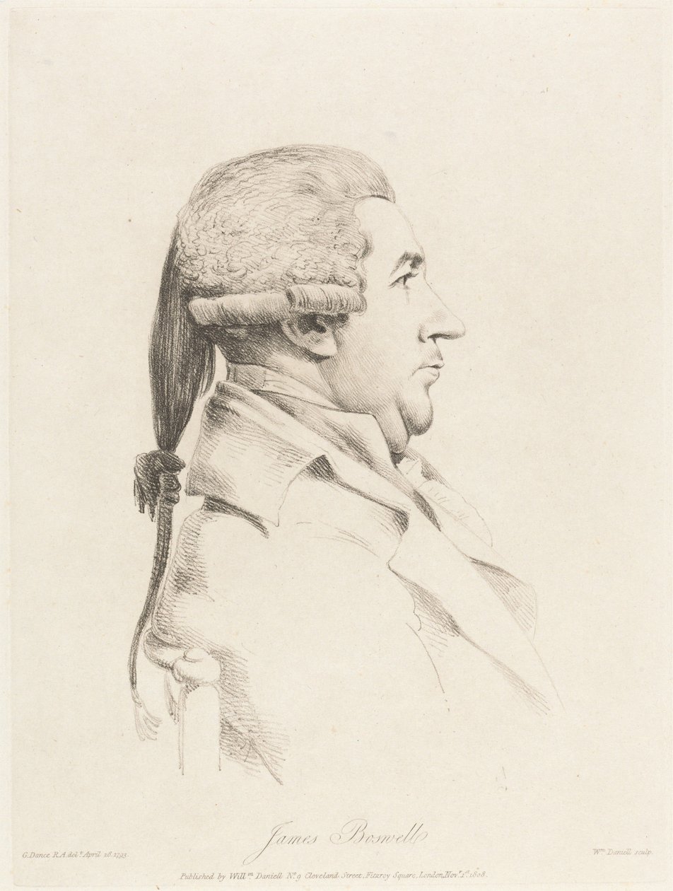 James Boswell alkotó: William Daniell