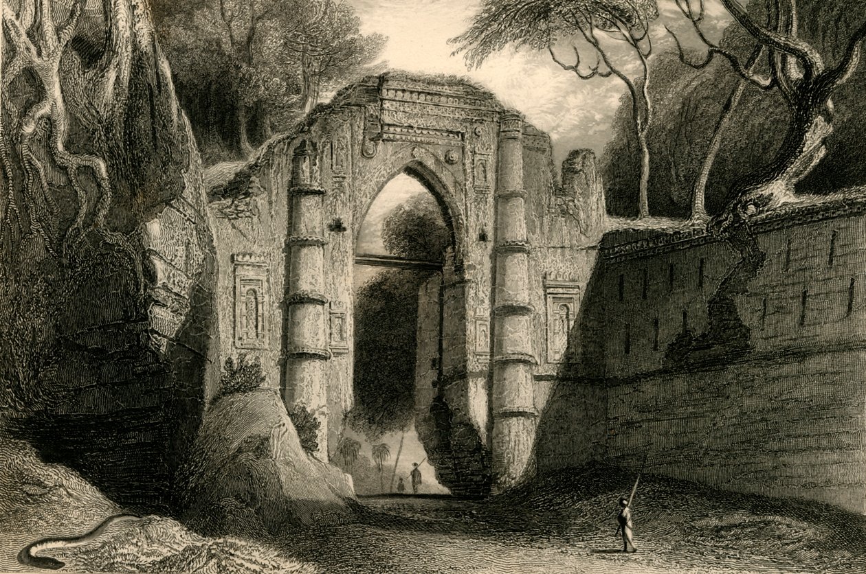 Kutnallewe-kapu, Gour, 1835. alkotó: William Daniell
