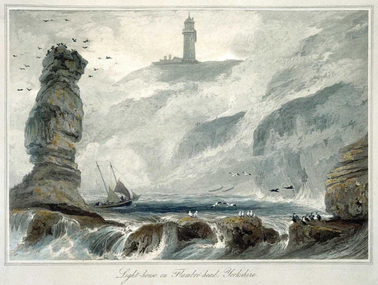 „Lighthouse on Flamborough Head”, Yorkshire, 1822 alkotó: William Daniell